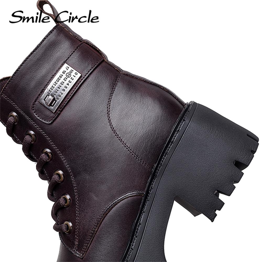 Ботинки из натуральной кожи. Женские зимние мягкие ботильоны. Модные повседневные ботинки на толстой подошве.