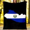 flag of El Salvador printed throw blanket—lightweight,soft,warm;versatile blanket for all seasons—perfect as &air-conditioning throw,nap blanket