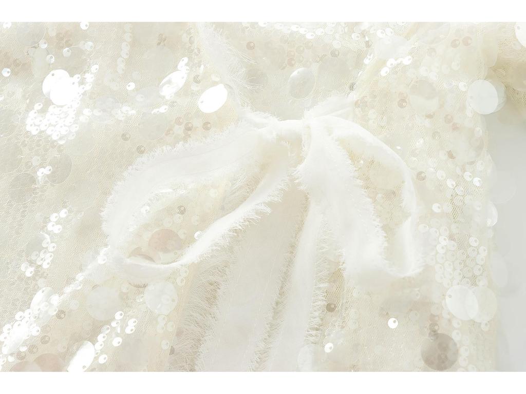 European & American Women's Sequin-Embellished Wrap Kimono Top