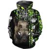 Boar Hunter Men's Hoodie Animal Hunting Camo Tattoo Pullover Harajuku Casual ELK Hunte Sweatshirts 3D Printed Oversized Clothing
