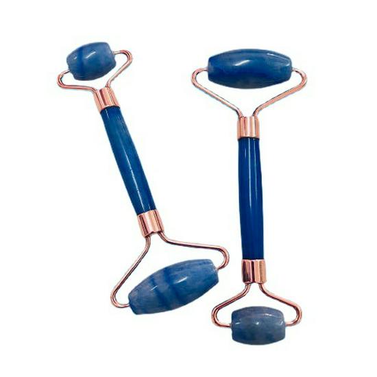 Массажер для лица из розового кварца с двойной головкой