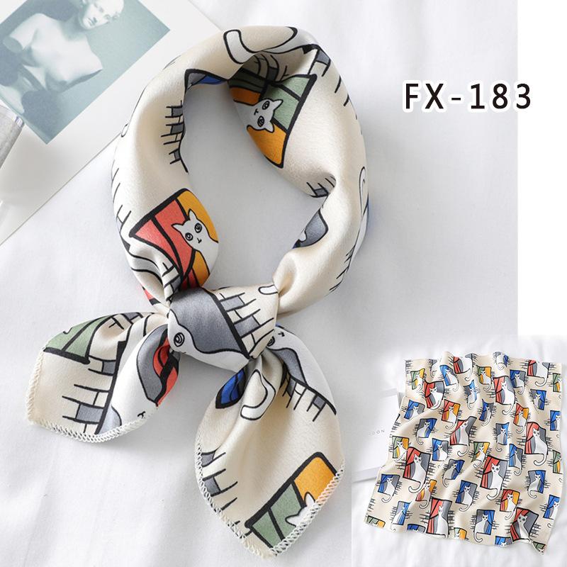 50 * 50cm Spring And Autumn Silk Scarves Versatile Decoration Professional Small Square Scarves Neck Protection Binding Bag
