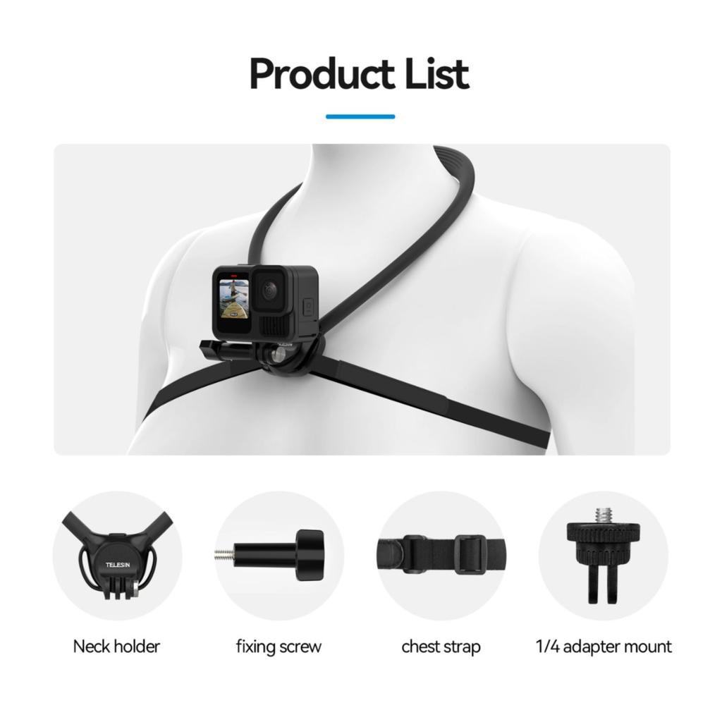 Action Camera Neck Bracket Is Suitable For Se2.0 Dji Action6/5/4 Neck Bracket Gopro13 Chest Bracket