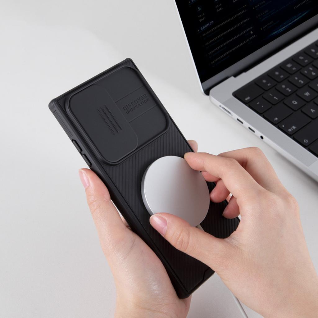 Nillkin CamShield Pro Magnetic MagSafe Case for Samsung Galaxy S23 Ultra - Black with Camera Cover