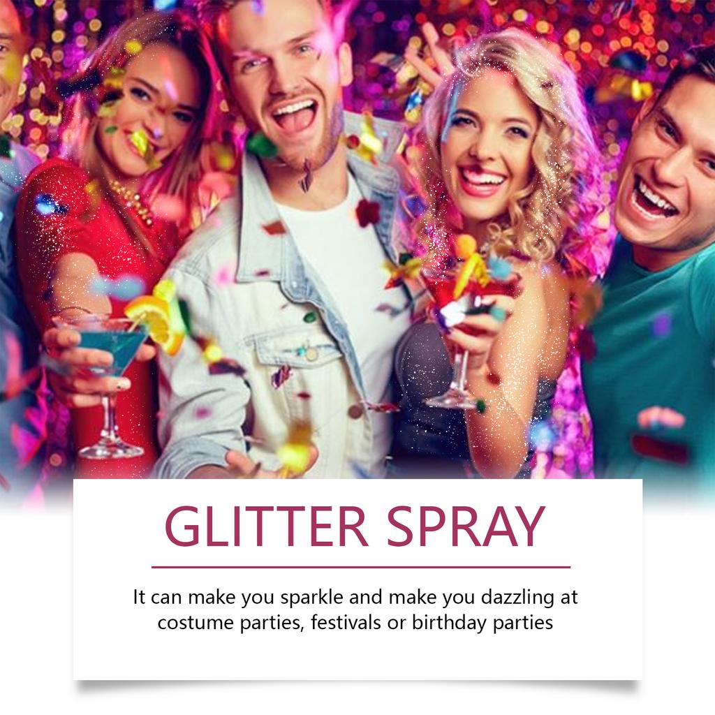 Stage Glitter Spray – Body and Hair Shimmer Mist for Parties