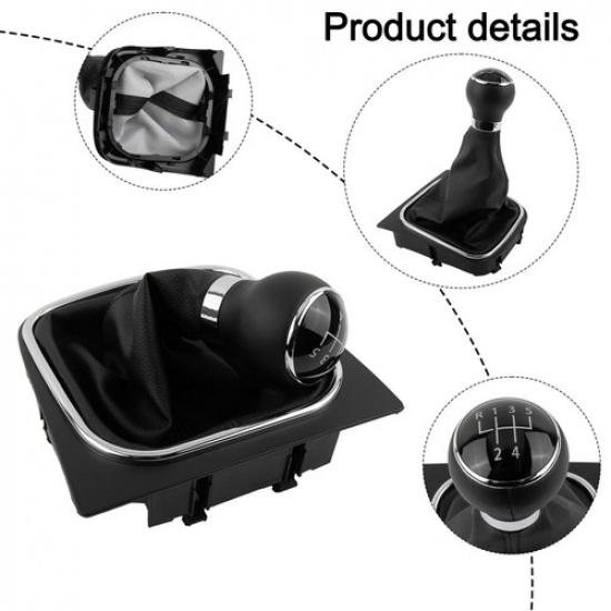 Black Shift Boot Gear Knob Kit for EOS For Golf 5 V 6 VI For Jetta For frame