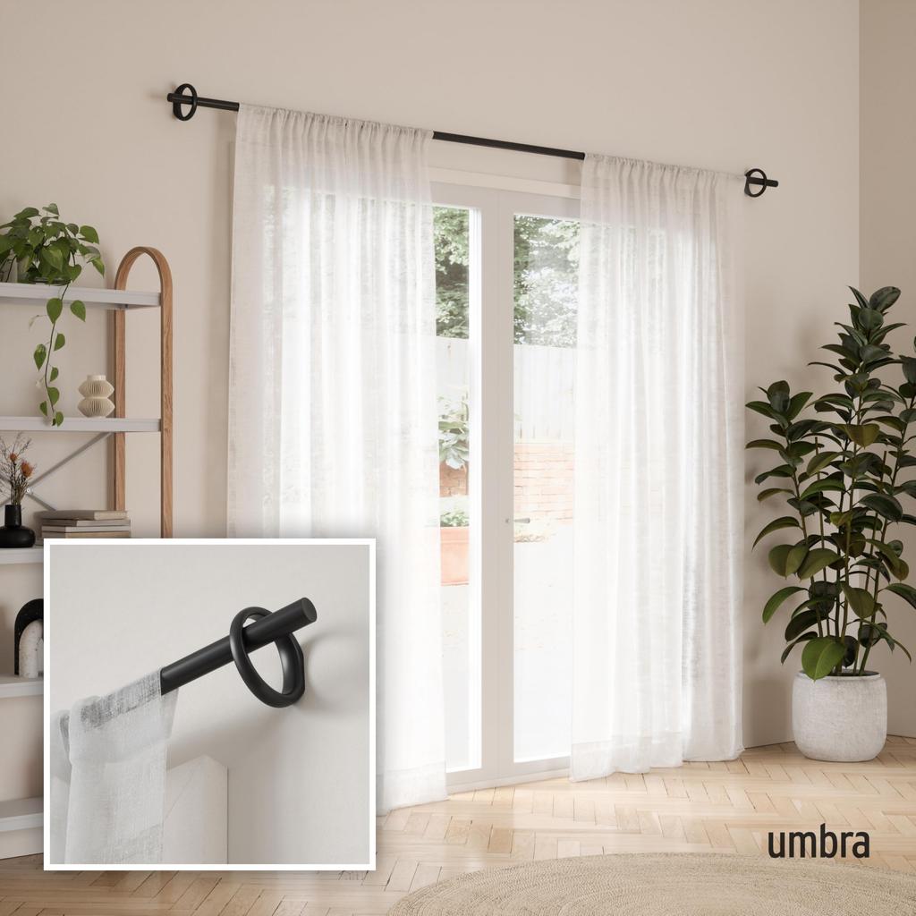 UMBRA Карниз для штор Ringlet, 107-305см, Матовый черный
