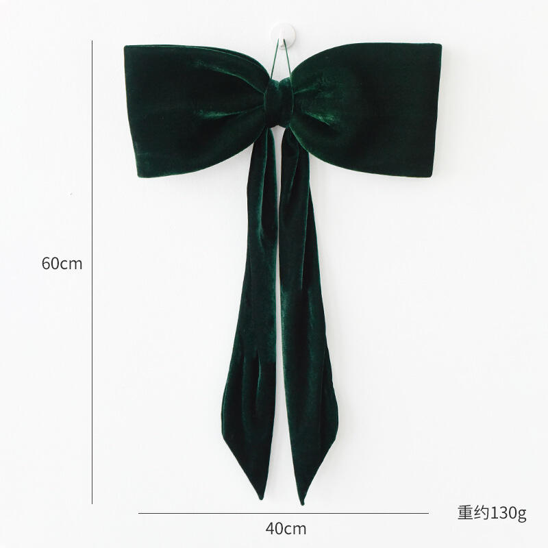 Velvet Large Bow Christmas Tree Decoration Pendant Enlarged Christmas Bows Hanging Ornaments Diy Wedding Decor Home Party Decor
