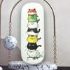 Милый футляр для контактных линз с кошкой с круглой головой Стильный и удобный для хранения рецептурных солнцезащитных очков Коробка для хранения очков