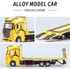 1/24 Scale  Large Benz 1851 Flatbed Trailer Alloy Model Car Diecast Vehicle Collection Simulation Sound and Light Toys Gifts For Kids