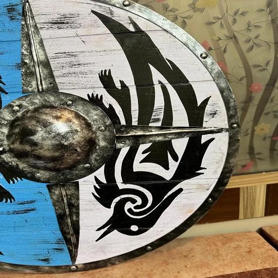 Эйвор Вальгалла Вороний Щит Поношенные Боевые Викинги Щиты Щиты с Боевыми Шрамами Декор Щит Лучший Подарок для Него