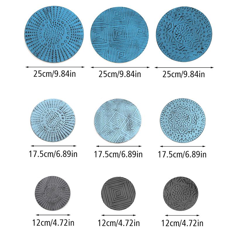 Домашний декор Синий круглый настенный подвесной декор Металлическое настенное украшение Подвесной светильник Металлический диск неправильной формы