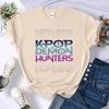 Kpop Huntrix Новые подарки Женская футболка Kpop Охотники на демонов Футболка Подарок для женщин Графические футболки Повседневный комфорт Летняя футболка
