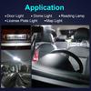 10Pcs T10 Led Canbus W5W Led Bulbs 168 194 Car Interior Lights Signal Lamp Dome Reading License Plate Light Auto 12V 6000K White