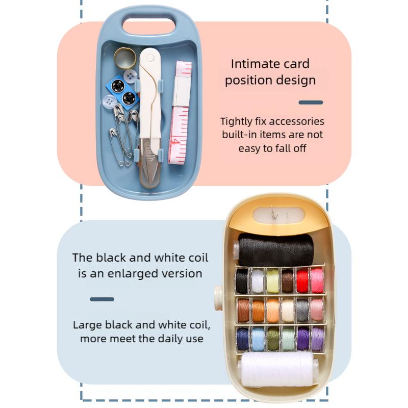1 коробка набора для шитья своими руками для взрослых, портативный набор для шитья, пластиковая швейная коробка, набор для шитья, швейные принадлежности и товары для творчества