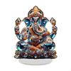 Acrylic Elephant God Ornament Desktop Decor 2D Gift Craft Home Decoration with Base Ganesha