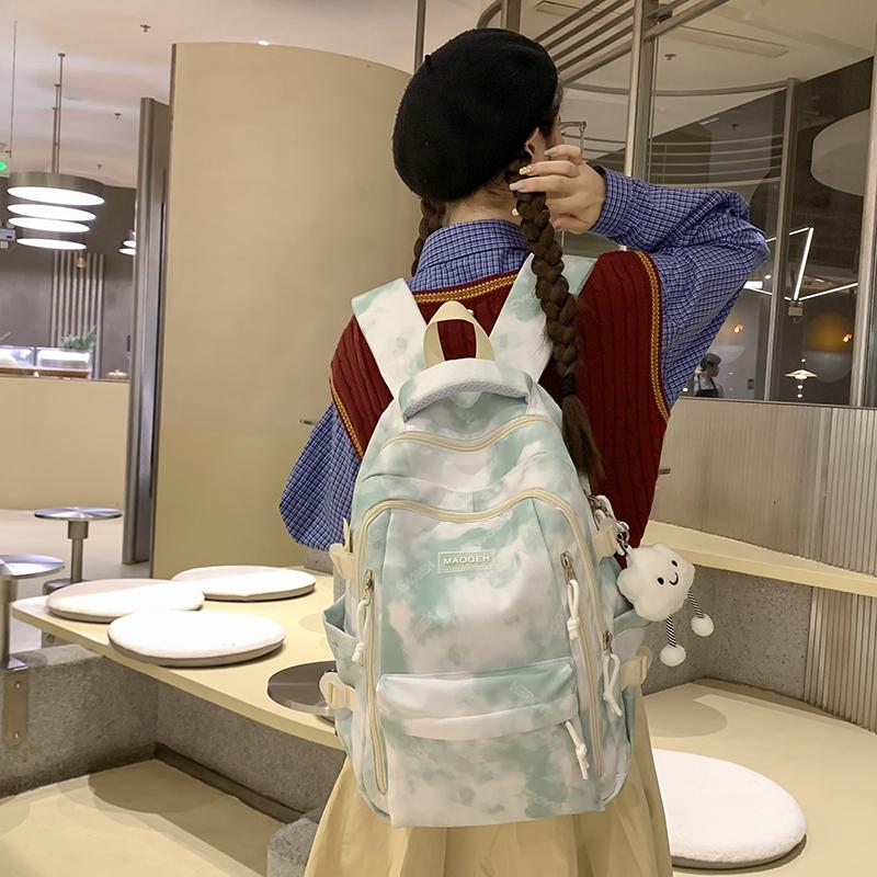 Рюкзак с принтом тай-дай для мальчиков и девочек, школьный рюкзак большой вместимости