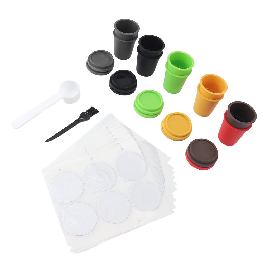 10 шт. Одноразовые кофейные капсулы с запаянным дном из алюминиевой фольги, заполненные кофе, для кофемашины