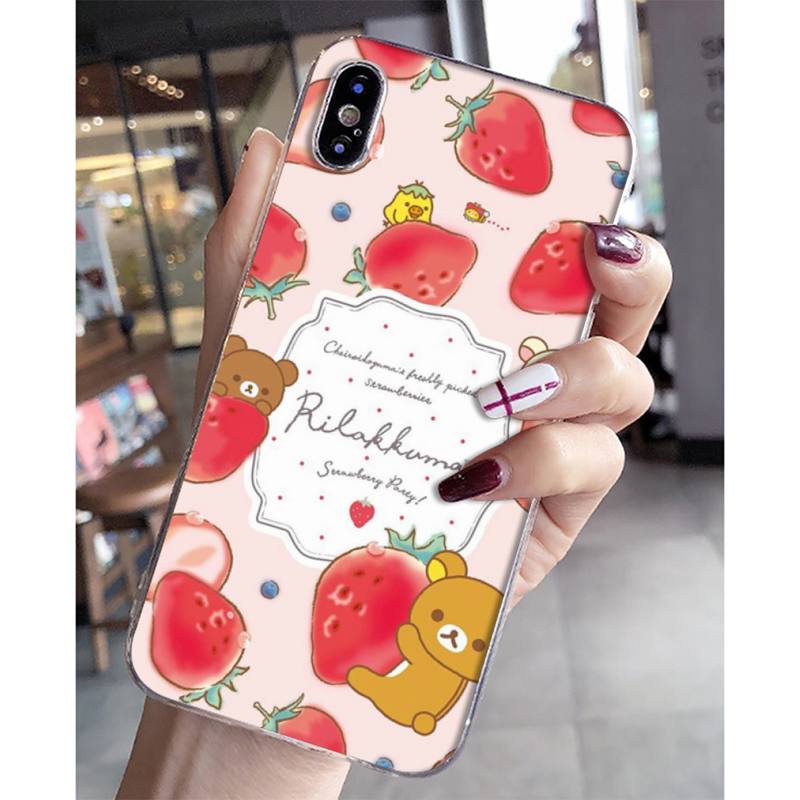 Чехол YNDFCNB Rilakkuma для iPhone 11 12 13 mini pro XS MAX 8 7 6 6S Plus X 5S SE 2020 XR