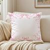 Pink Bow Cherry Pattern Pillow Case Breathable Organic Short Plush Cushion Covers WrinkleResistant Soft Durable