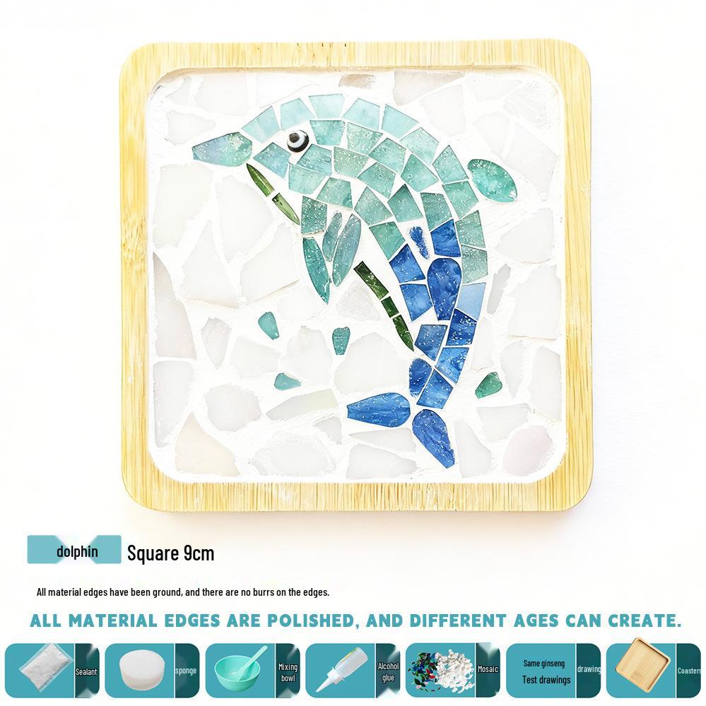 DIY Handmade Mosaic Coaster Kit for Students - Perfect for Kindergarten Activities and Halloween Crafting