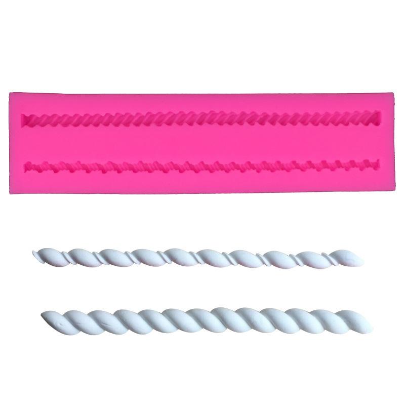 Длинная форма 3D веревка кружево шоколадный торт инструменты для украшения DIY выпечки помадка силиконовая форма свадебное украшение посуда