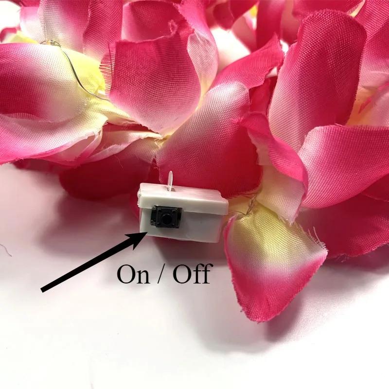 1 шт. Женская Девушка Светодиодная Гавайская Лей Повязка на Голову Светящаяся Подсветка Подружки Невесты Свадебный Цветочный Венок Венок День Рождения Свадебная Вечеринка