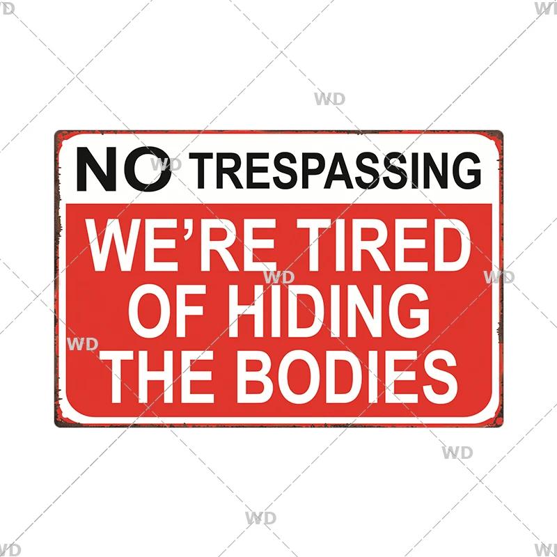 Warning Metal Sign Vintage Plaque Metal Caution Area 51 No Trespassing Retro Garden and Yard Caution Tin Sign Garage Park Decor