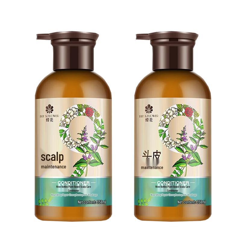 Набор шампуня и эссенции для ухода за кожей головы Fenghua Nine-Botanical