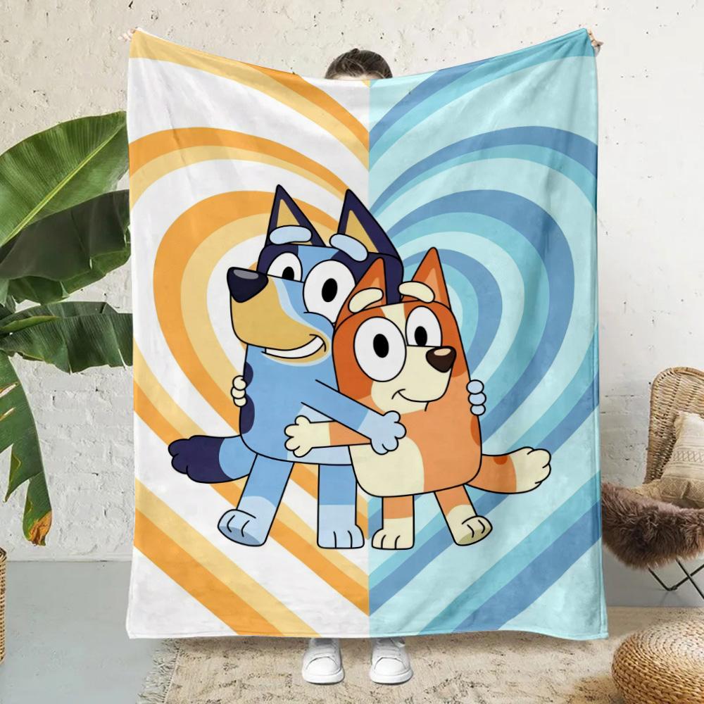 Одеяло с принтом Cartoon B-Blueys Bandit-Chillis, одеяла для пикника, теплое одеяло, мягкое и удобное одеяло для дома, путешествий, дня рождения
