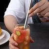 Многоразовые металлические трубочки для питья, трубочка из нержавеющей стали 304, прочная изогнутая прямая соломинка Боба с чистящей щеткой, аксессуар для вечеринки