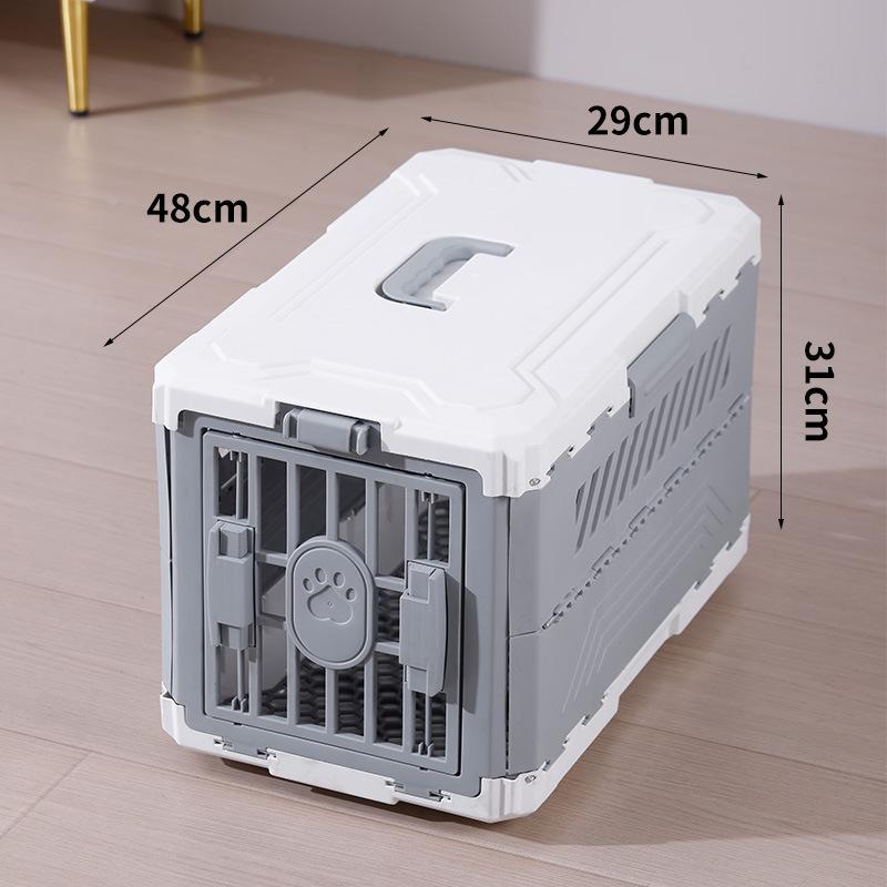 Foldable Portable Pet Travel Crate, Cat Transport Box for Outdoor Travel & Car Use