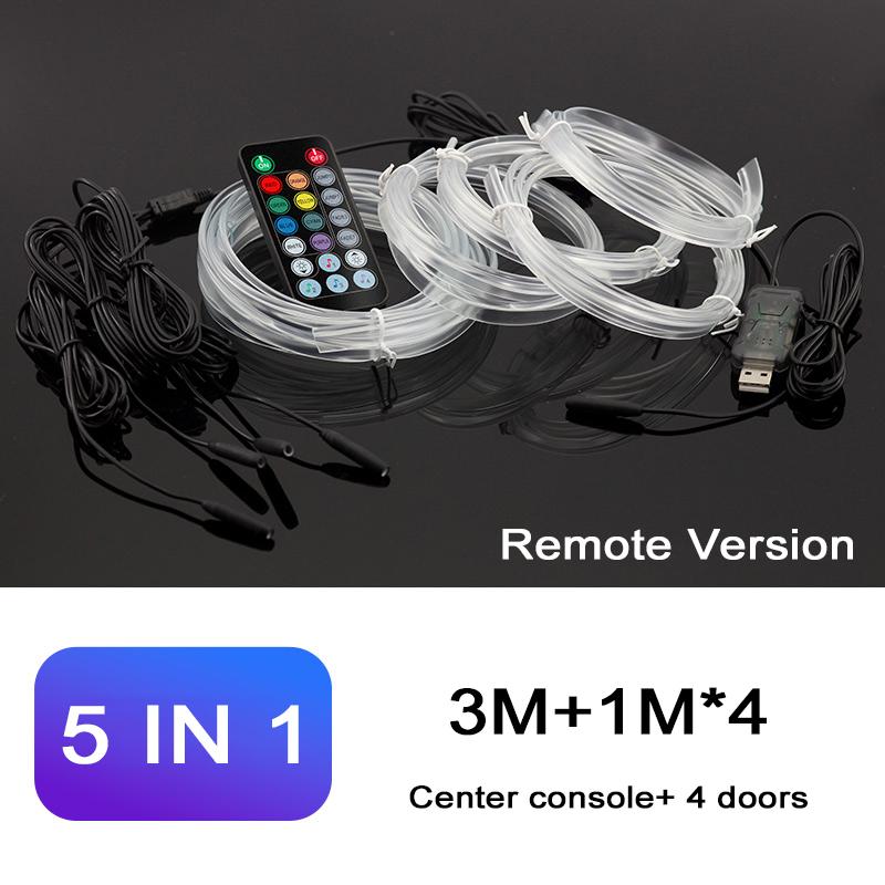 Автомобильная панель окружающего освещения с несколькими режимами RGB, универсальная светодиодная внутренняя лампа со скрытой полосой, атмосферная лампа