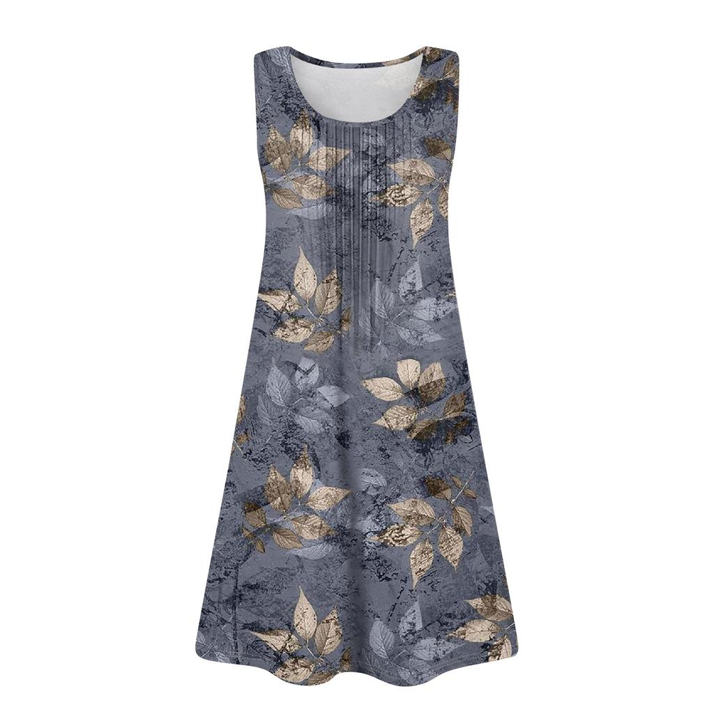 Womens Summer Dresses Loose Sleeveless Sundresses Dress With Pockets