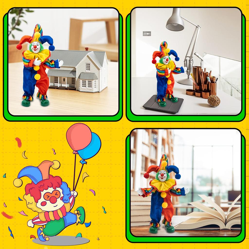 Кукла-клоун из фарфора Maxyoung 14 дюймов, фигурка, игрушка для Рождества, Хэллоуина и дней рождения