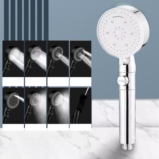 Shower Head 8-Spray Modes High-Pressure Handheld Showerhead Durable Leak-Proof Shower Spray Nozzle for Home