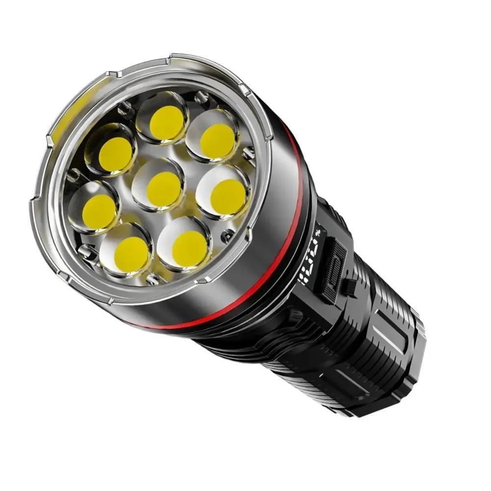 10000 лм 8*LED Мощный фонарик Встроенный аккумулятор USB Перезаряжаемый Портативный Светодиодный АБС Фонарь Водонепроницаемый Походный фонарь Уличный фонарь