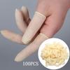 Natural Latex Fingertip Protective White Finger Cots Protector Gloves Finger Cover Rubber Gloves