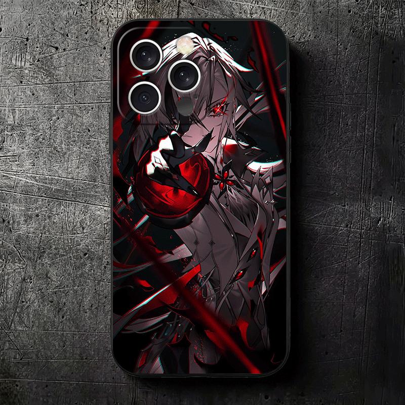 Genshin Impact Арлекино Мягкий чехол для телефона для iPhone 16 16E 17 Air 15 Pro Max 14 Plus 13 Mini 11 12 7 Черная задняя крышка