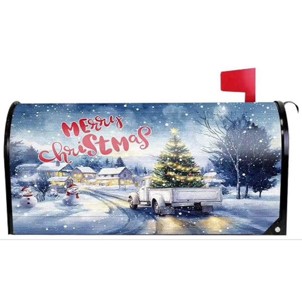 Xmas Mailbox Dust Cover Oversized Letter Case Protection Sleeve Anti-Scratch Christmas Letter Box Cases for Garden Ornament