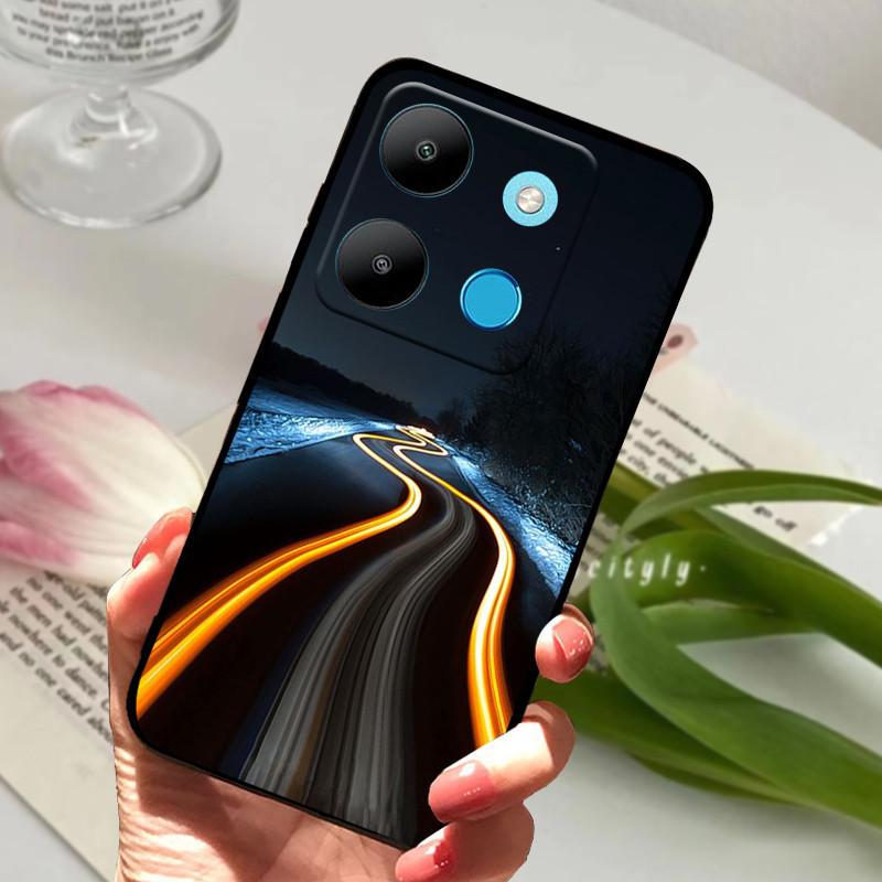 Для Infinix Smart 7 Чехол Роскошный Силиконовый ТПУ Мягкий Телефон Черный Чехол Чехлы Для Infinix Smart7 X6515 Funda Защитный Coque Capa