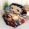 Sexy Doll Print Automatic Open Close Umbrella, Portable Foldable Umbrella, for Outdoor Commute Camping Trip, Ideal Birthday Gift