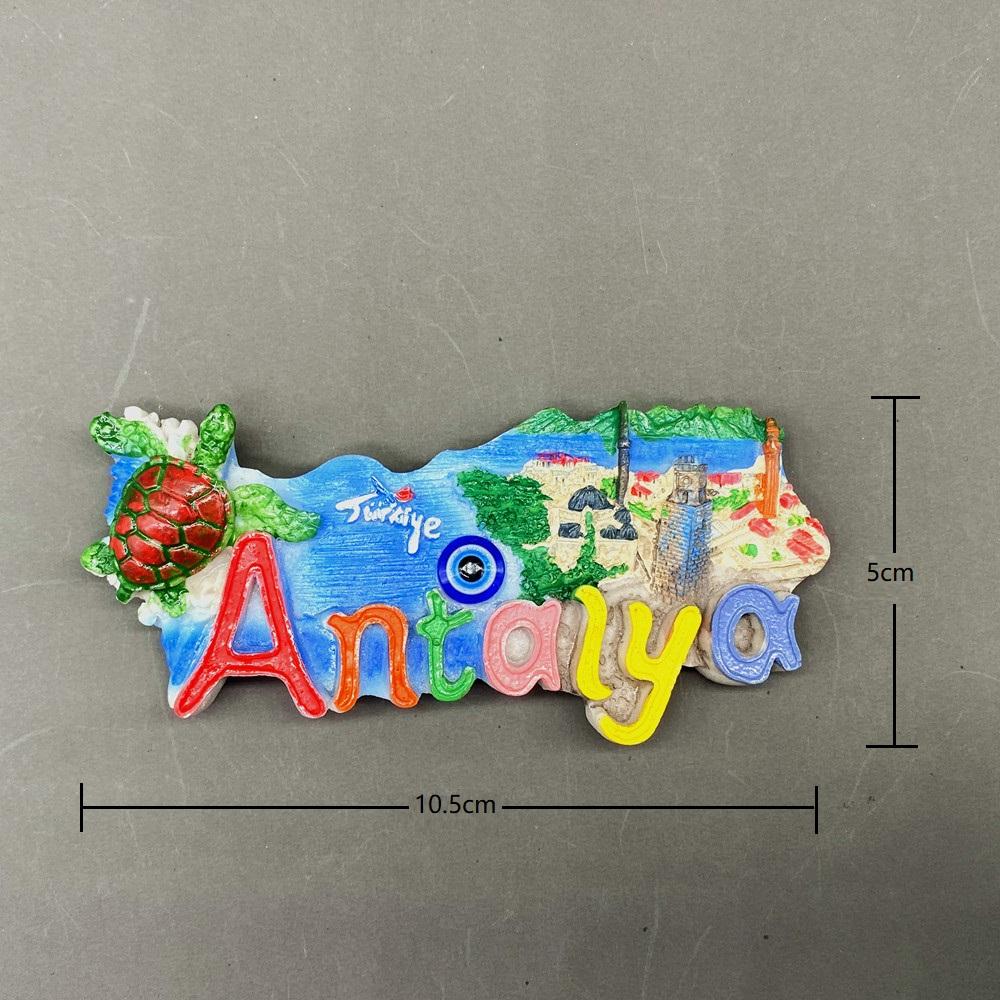 Турция Магнит на холодильник Сувенир Анталья Магнитный Туристический Сувенир Декоративный Магнит для Холодильника 3D Смола Расписанная Ручная работа