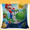 Подушка с принтом Super Mario Коллекционная Наволочка Льняная Смесь Индивидуальный Дизайн Декор для Дома Подарок для Фанатов