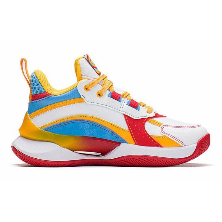 Баскетбольные кроссовки Li Ning Youth Team 2.5 Comforty Rebound Support Mid Top Детские баскетбольные кроссовки Белый Красный Синий YKBS050-15