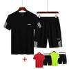 Dm Top+pants Three Sets Plus Size Mens Two Piece Sets M -9xl Tracksuit Sportwear Set