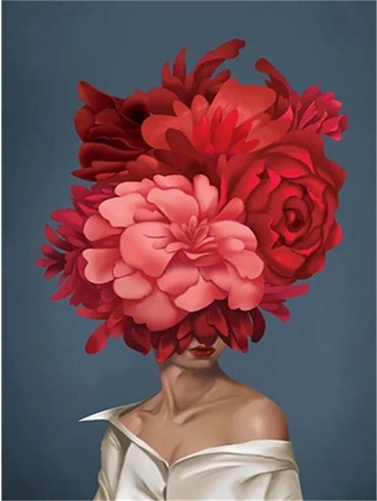 5D Diy Diamond Art Embroidery Girl Abstract Round Diamond Painting Mosaic Landscape Flower Home Decoration New Year Gift