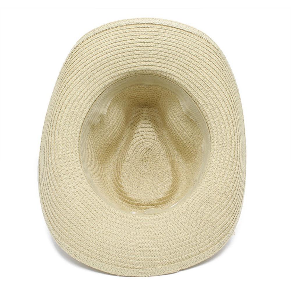 Summer Jazz Cap Fedoras Hats Sunscreen Straw Cowboy Hat Women Straw Cap Sun Hat Men Cowboy Hat