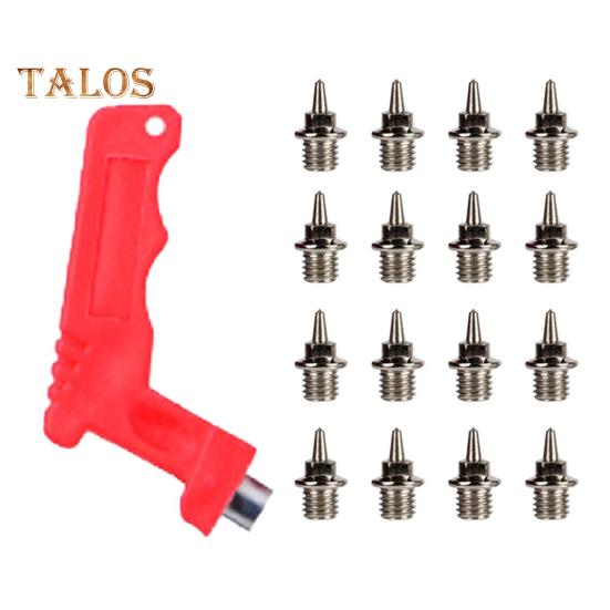 100 Pcs Track Spikes Carbon Steel Track And Cross Country Shoe Spikes with Spike Wrench for Sprinting Sports Running Shoes