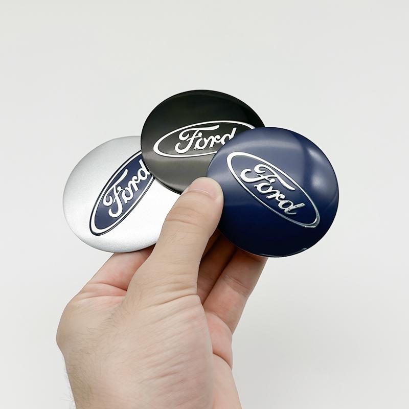 4Pcs 56 60 65mm ABS Wheel Center Hub Cap Badge For Ford Focus Fiesta Ranger Mondeo Kuga Mustang Auto Exterior Tuning Accessory